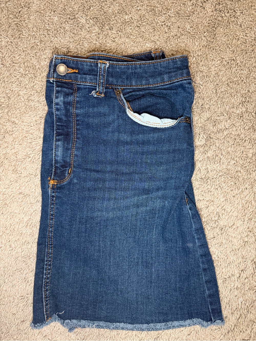 Universal Thread Dark Blue Denim Straight Skirt